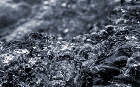 Download wallpaper 3840x2400 water, waves, ripples, macro, gray 4k ...