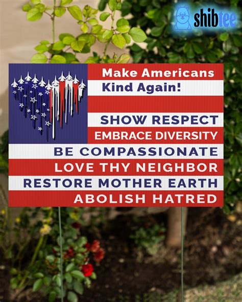 Make America Kind Again Show Respect Embrace Diversity Yard Signs ...