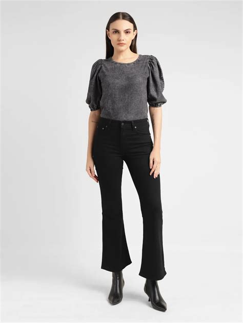 Women's 726 Black Flared Fit High Rise Jeans – Levis India Store