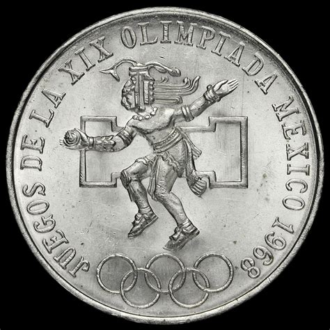 Mexico 1968 Olympic Games Silver 25 Pesos Coin