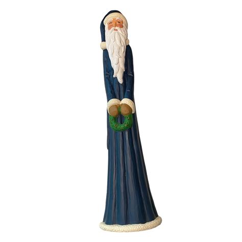 Vintage Tall Santa With wreath Ceramic 1990’s Scioto