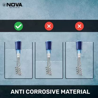 NOVA Submersible NIH 426 Instant Heat 1500 W Immersion Heater Rod (wat ...