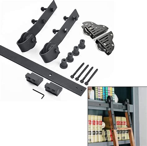 Rolling Library Ladder Hardware Kit 5ft-13ft Home Loft Office Sliding ...