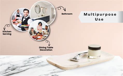 MBSC Rectangle Shape Marble Tray For Bathroom, Kitchen Serving, Dining ...