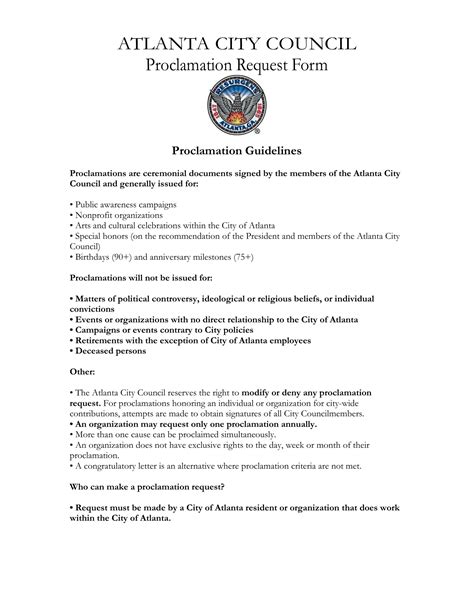 Proclamation Form ≡ Fill Out Printable PDF Forms Online