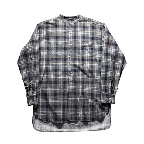 early RRL band collar check shirt | NOIR ONLINE