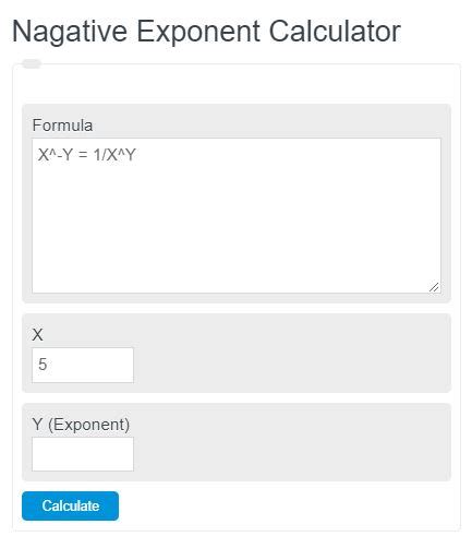 Image result for Negative Exponents Calculator
