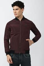 Buy Men Purple Solid Casual Jacket Online - 763999 | Van Heusen