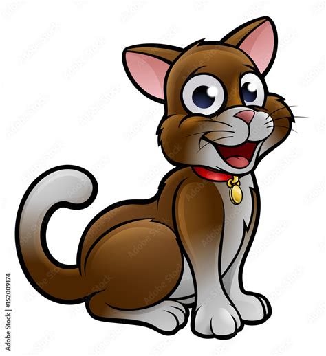 Cat Cartoon Stock Vector | Adobe Stock