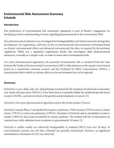 Environmental Risk Assessment Examples 的图像结果