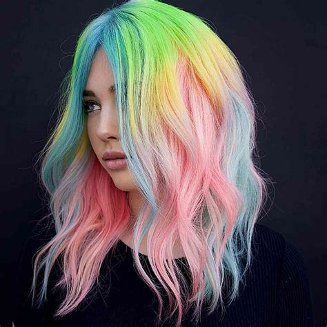 Rainbow Hair Chalk Hairstyles