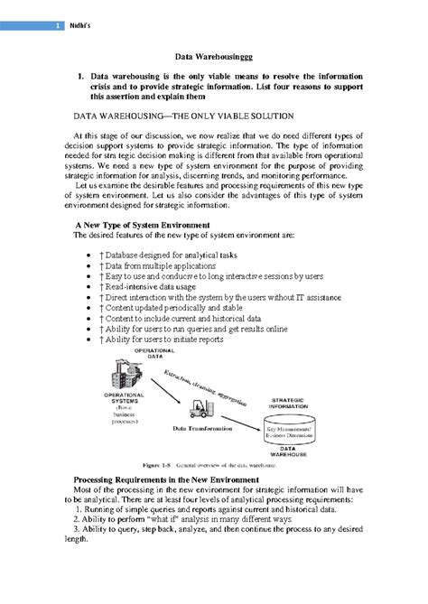 DWH QB - data warehousing question bank - Data Warehousinggg Data ...