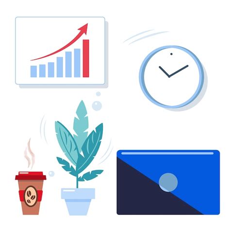 Pflanze in einem Topf Wanduhr Diagramm Wachstum Balkendiagramm Einweg ...