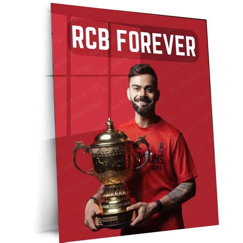 Cricket Metal Poster |🔥 Virat Kohli RCB Wins IPL Trophy 2025 – Histori ...