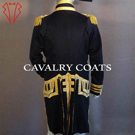 Vice Admiral Jacket, Royal Naval Uniform, Admiral Dress Coat, Black ...