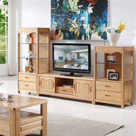 实木电视柜组合，全榉木打造，木质坚硬牢固，木纹漂亮，精美的电…_谈家具