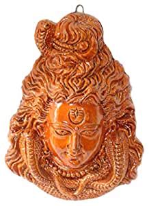Buy shilpa Mancha Terracotta Lord Shiva Idol (10 cm x 10 cm x 20, Brown ...