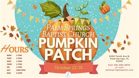Pumpkin Patch at PSBC, 3300 10th Ave N, Palm Springs, FL, United States ...