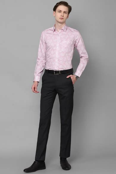 Buy Men Pink Slim Fit Print Full Sleeves Formal Shirt Online - 893072 ...