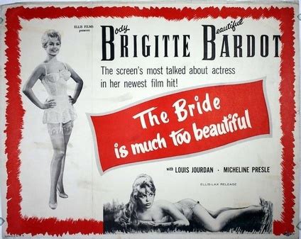 Image result for The Bride Is Much Too Beautiful 1956