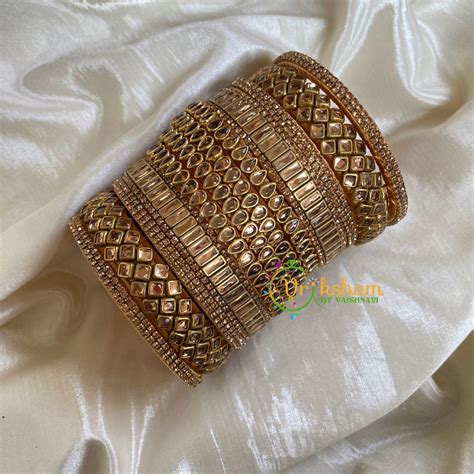 Silk Thread Kundan Bridal Bangle-G6220 – vrikshamindia