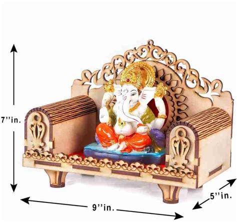 DKS enterprise Beautiful Wooden Temple/ Home Temple/Puja Mandir/Wall ...