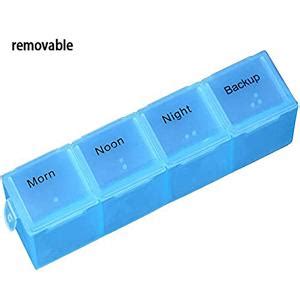 Qenixo® Pill Medicine Organizer 7-Day-Weekly Pill Case 28 Compartments ...