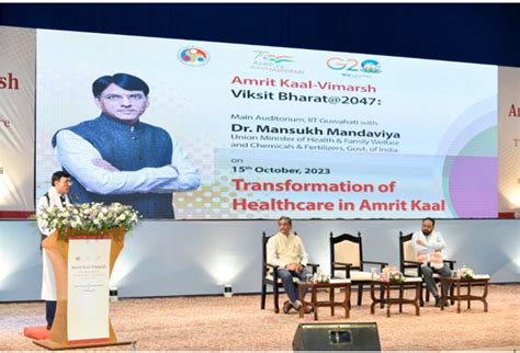 Dr. Mandaviya also engaged in a vibrant Q&A session with the audience ...