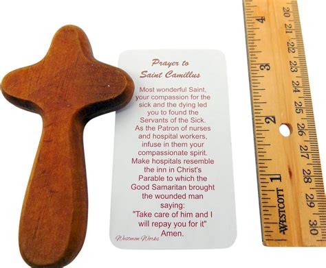 St Camillus Hand Held Cross with Prayer for Healing India | Ubuy