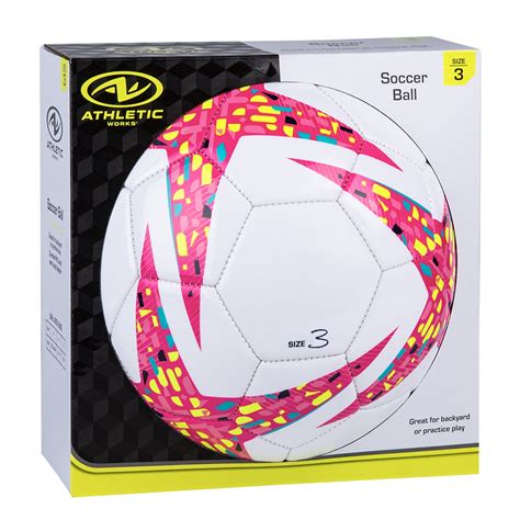 Athletic Works Size 3 Pink Soccer Ball for Kids 8 and Under Sports ...