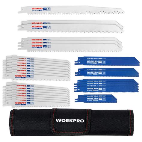 WORKPRO 32-piece Reciprocating Saw Blade Set - Metal/Woodcutting Saw ...