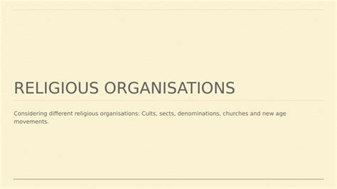 Image result for Examples of Religious Organisation
