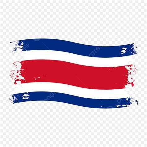 Costa Rica País Transparente Ondulado Bandera Grunge Pincel PNG ...