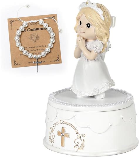 WANCHIY First Communion Gifts for Girls-First Communion Girl Figurine ...