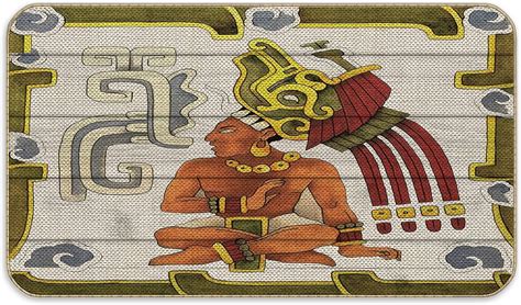 Buy Mayan Aztec Ancient Gods Art Welcome Decorative Vintage Wood Grain ...