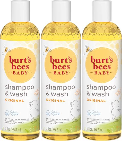 Amazon.com: Burt's Bees Baby Shampoo and Wash Set, 2-in-1 Natural ...