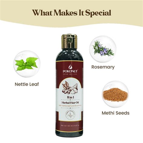 Buy best Herbal Hair Oil in India | Pokonut | 150ml