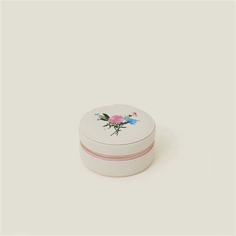 Cream Embroidered Jewellery Box