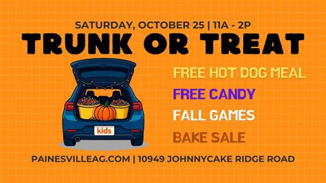 Fall Festival: Trunk Or Treat, 10949 Johnnycake Ridge Road, Painesville ...