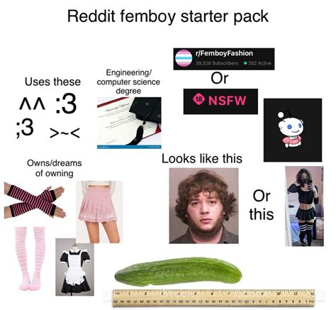 Reddit Femboy starterpack : r/starterpacks