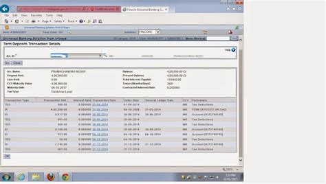 Procedure for entering tax form for SCSS account in DOP Finacle