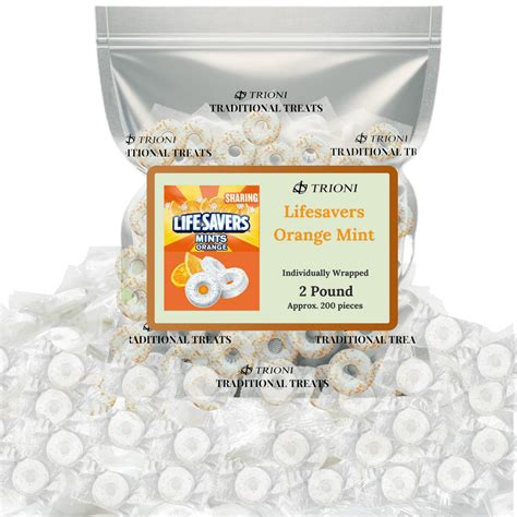 Lifesavers Orange Mint Candy Individually Wrapped - 2LB of Life Savers ...