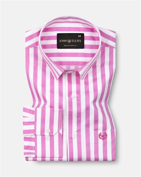 Buy Holend Pink Premium Cotton Stripes Shirt – John Ellies India