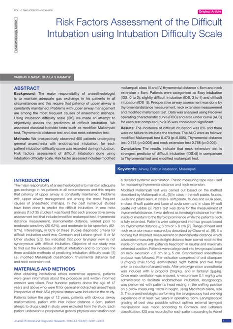 Image result for Study Report About Difficult Intubation