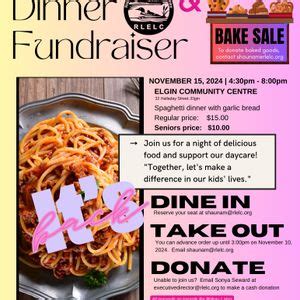 Spaghetti Dinner in Support of RLELC, Elgin Community Hall, Delta, 15 ...