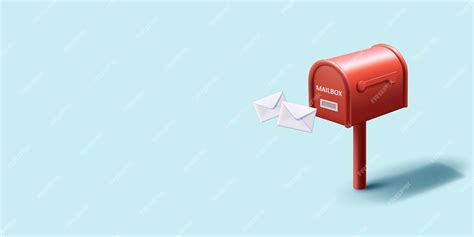 Vintage red mailboxes with envelopes next to it post delivery ...