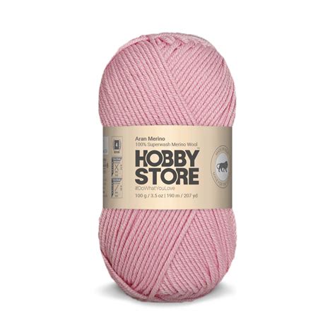 Aran Merino Wool by Hobby Store - Baby Pink AM026 – Magic Needles