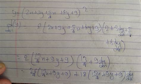 dy/dx=(2x+3y+5/4x+6y+9)^2 - Brainly.in
