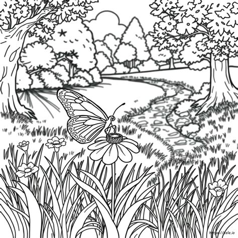 Nature Coloring Pages 的图像结果