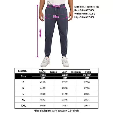 Men's Fleece Lined Sweatpants Thermal Pajama Jogger Pant with Pockets